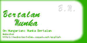 bertalan munka business card